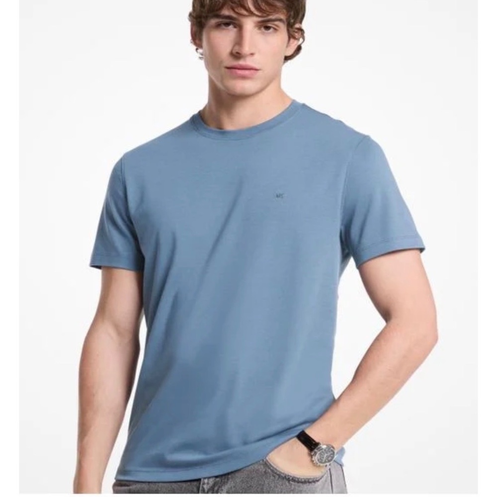 MICHAEL KORS - blue cotton T shirt, like new!